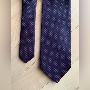 VINTAGE - Silk Navy Blue Tie